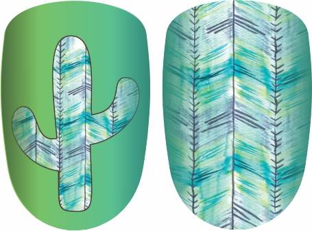 Prickly Pear Western Nail strips Cactus
