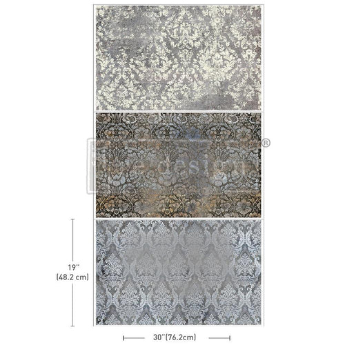 Prima - Re-Design Decoupage Decor Tissue Paper - 19.5"X30" - 3/Pkg - Antique Elegance. Introducing NEW Redesign with Prima® Decoupage Paper Triple Packs, with three beautiful designs perfectly curated to mix and match on your next DIY project! Available at Embellish Away located in Bowmanville Ontario Canada.