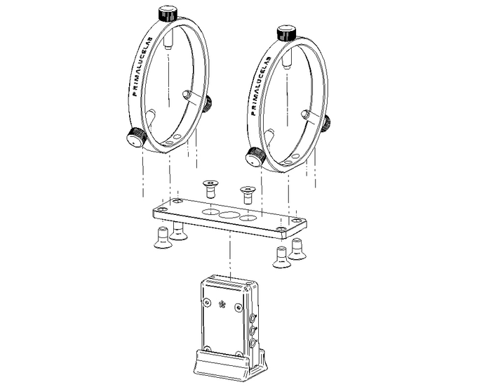 PrimaLuceLab Guide rings support plate for ECCO (ECCOSUP-PL) PrimaluceLab