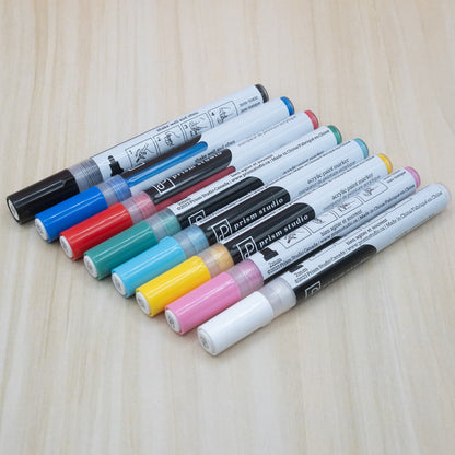 Prism Studio - Acrylic Paint Markers - Basics - 8 Pack. Available at Embellish Away located in Bowmanville Ontario Canada.