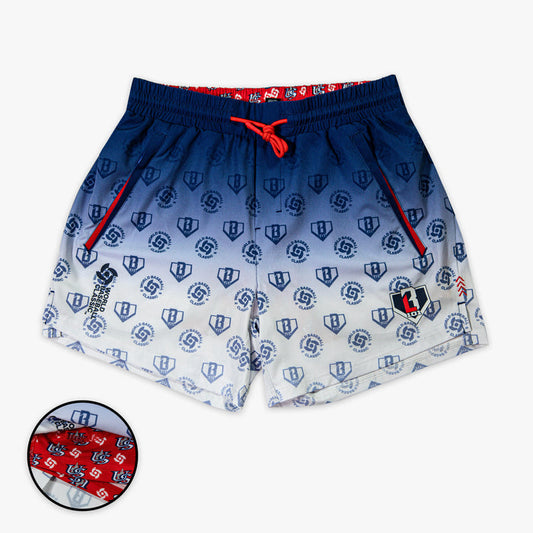 Multi-color Pro Series with Liner USA shorts — front view