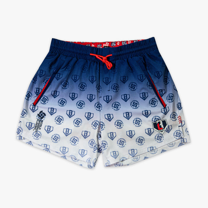 Multi-color Pro Series with Liner USA shorts — front view