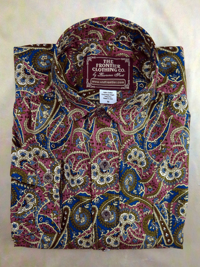 Purple Classic Paisley Victorian Shirt