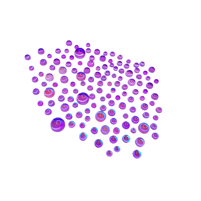 PURPLE MERMAID TEARS - GLASS RHINESTONES