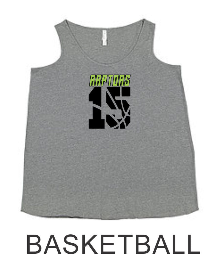 Raptors Number Curvy Ladies Tank- 4 Sports- Matte and Glitter