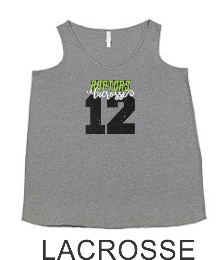 Raptors Number Curvy Ladies Tank- 4 Sports- Matte and Glitter