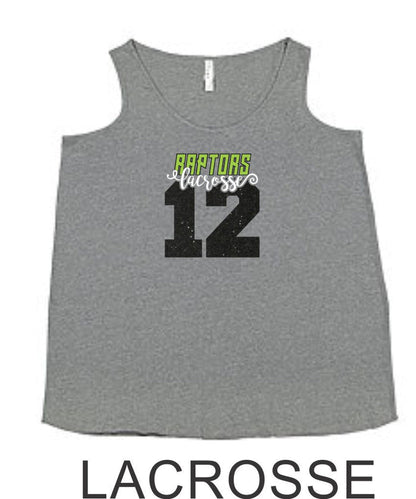 Raptors Number Curvy Ladies Tank- 4 Sports- Matte and Glitter