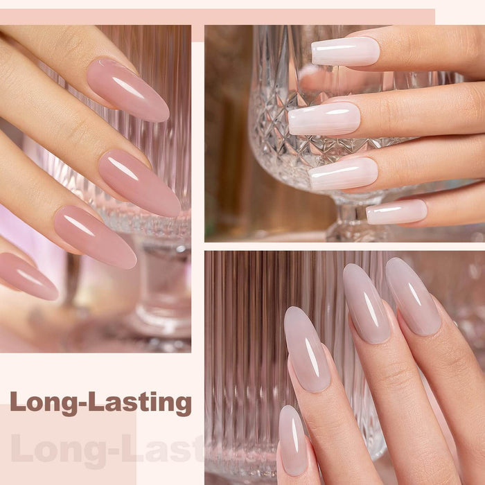 RARJSM ® 6 Colors Nude Gray Pink Gel Polish Set | 7.5ml 6pcs