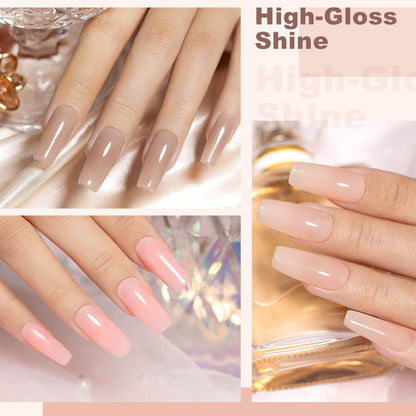 RARJSM ® 6 Colors Nude Gray Pink Gel Polish Set | 7.5ml 6pcs