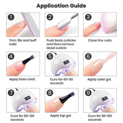 RARJSM ® 6 Colors Nude Gray Pink Gel Polish Set | 7.5ml 6pcs