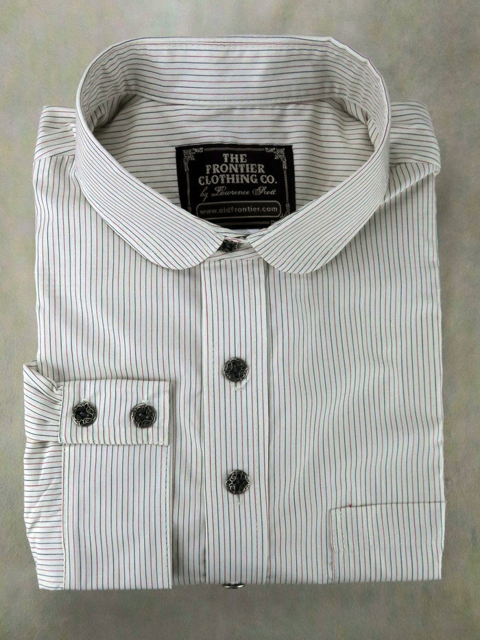 Red and Black Pencil Stripe Men's Dakota Shirt