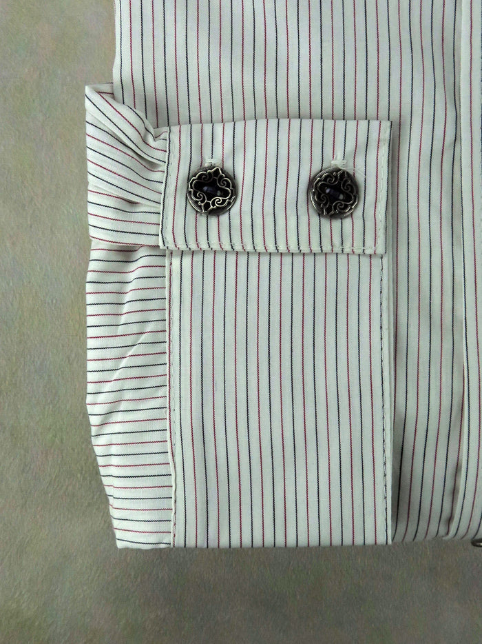Red and Black Pencil Stripe Men's Dakota Shirt
