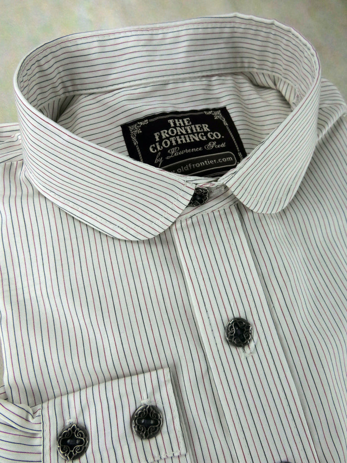 Red and Black Pencil Stripe Men's Dakota Shirt