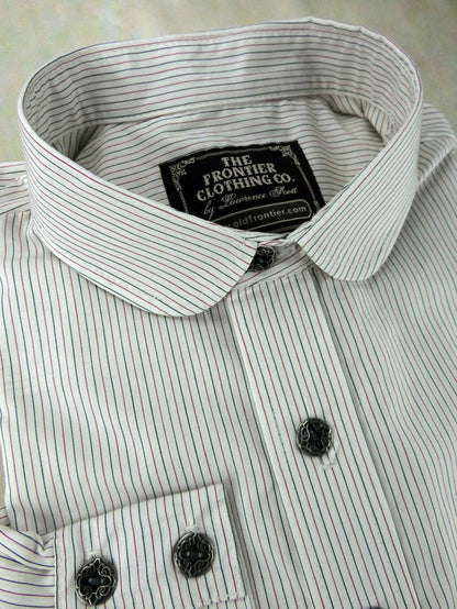 Red and Black Pencil Stripe Men's Dakota Shirt