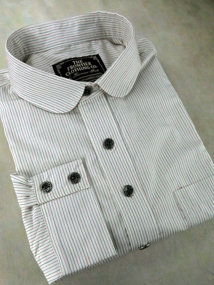 Red and Black Pencil Stripe Men's Dakota Shirt