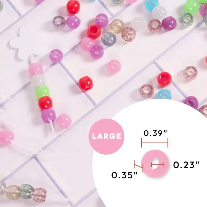 Red By Kiss Glow In The Dark Hair Beads [Large] [White] #HA102