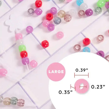 Red By Kiss Glow In The Dark Hair Beads [Large] [White] #HA102