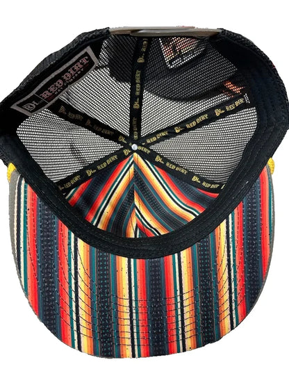 Red Dirt Hat Company Roadblock Patch Olive and Black Snapback Ball Cap