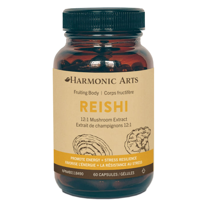 Bottle of Harmonic Arts Reishi 60 Capsules