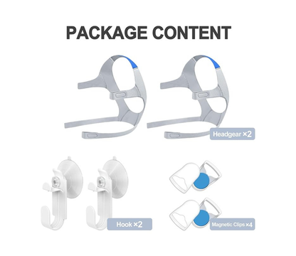 Replacement AirFit F20 Headgear with Clips - 2 Pack