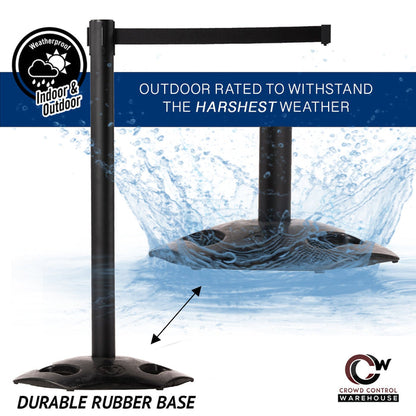 Replacement Rubber Base for Belt Barriers - Montour Line MSR630/MSR630D - Crowd Control Warehouse