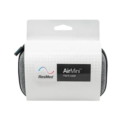 Image of the Hardshell Travel Case for the ResMed AirMini with its packaging
