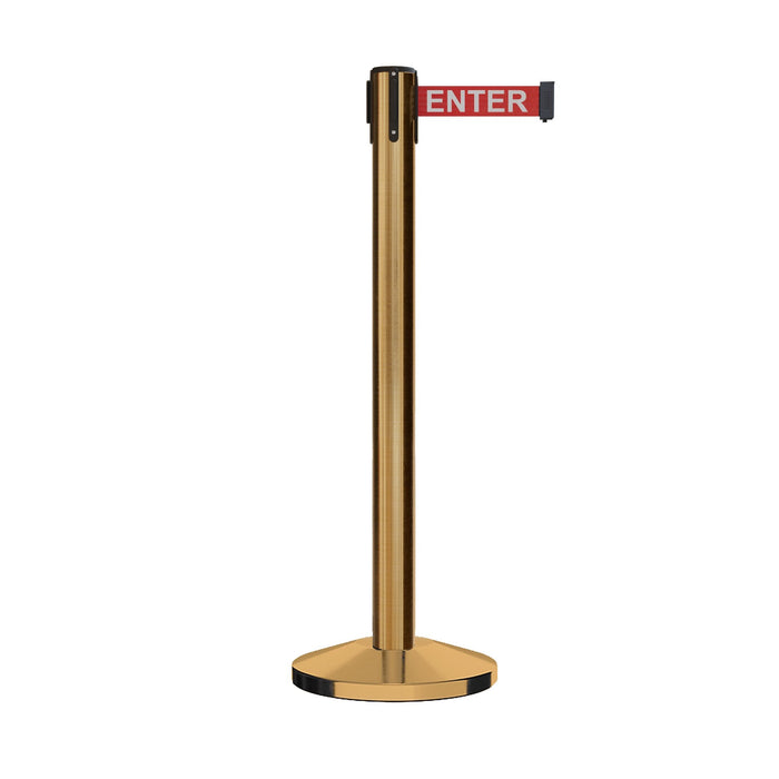 YES WEATHER TREATED / SATIN BRASS / RED WITH "CAUTION - DO NOT ENTER" WHITE LETTERS