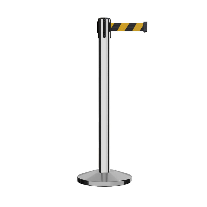 NO WEATHER TREATMENT / POLISHED STAINLESS STEEL / BLACK AND YELLOW DIAGONAL