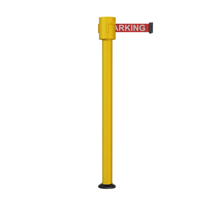 RED WITH "NO PARKING" WHITE LETTERS
