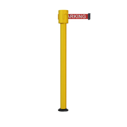 RED WITH "NO PARKING" WHITE LETTERS