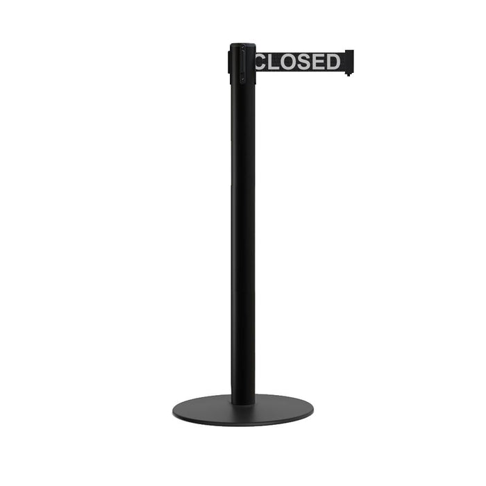 BLACK WITH "THIS LINE CLOSED" WHITE LETTERS / YES WEATHER TREATED