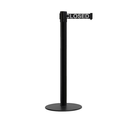 BLACK WITH "THIS LINE CLOSED" WHITE LETTERS / YES WEATHER TREATED