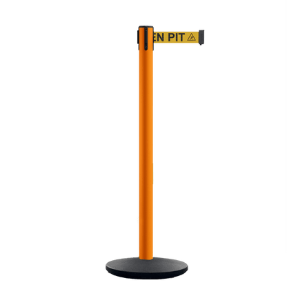 NO WEATHER TREATMENT / YELLOW WITH "BEWARE OPEN PIT" BLACK LETTERS