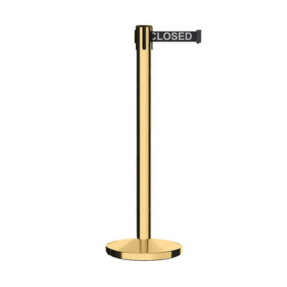 7.5 Ft. / BLACK WITH "THIS LINE CLOSED" WHITE LETTERS