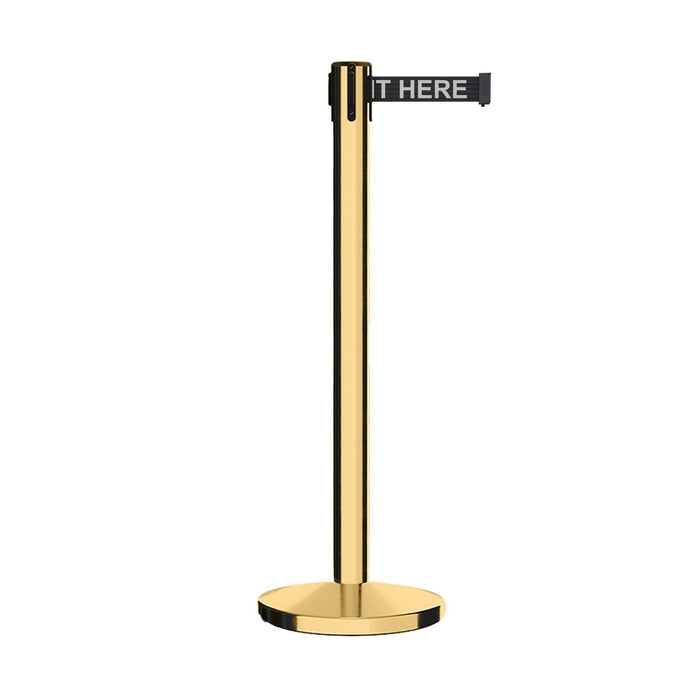 7.5 Ft. / BLACK WITH "PLEASE WAIT HERE" WHITE LETTERS