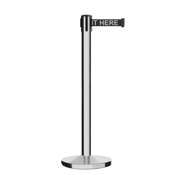 7.5 Ft. / BLACK WITH "PLEASE WAIT HERE" WHITE LETTERS