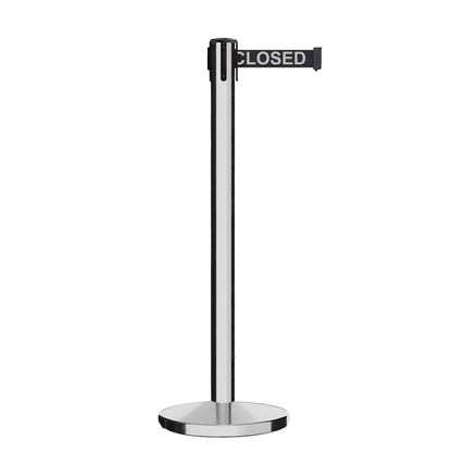 7.5 Ft. / BLACK WITH "THIS LINE CLOSED" WHITE LETTERS