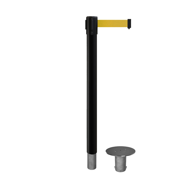 Retractable Belt Barrier Stanchion, Removable Base, 14 ft Belt - Montour Line MX650R - Crowd Control Warehouse