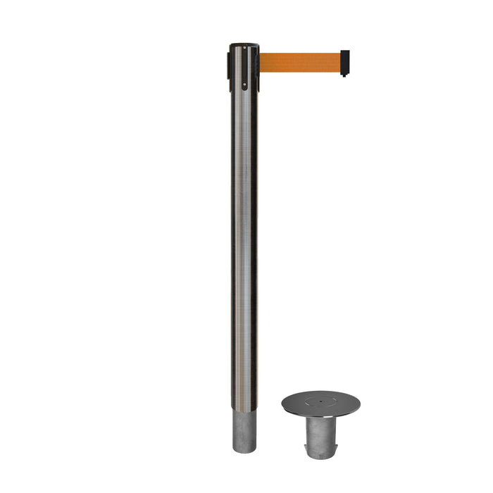 SATIN STAINLESS STEEL / ORANGE