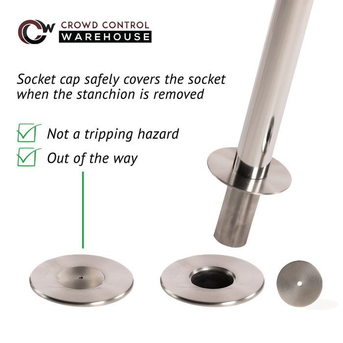 Retractable Belt Barrier Stanchion, Removable Base, 16 ft Belt - Montour Line MX650R - Crowd Control Warehouse