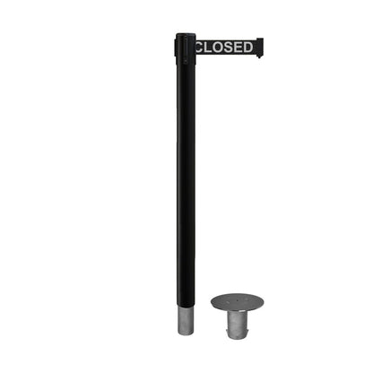 NO WEATHER TREATMENT / BLACK WITH "THIS LINE CLOSED" WHITE LETTERS