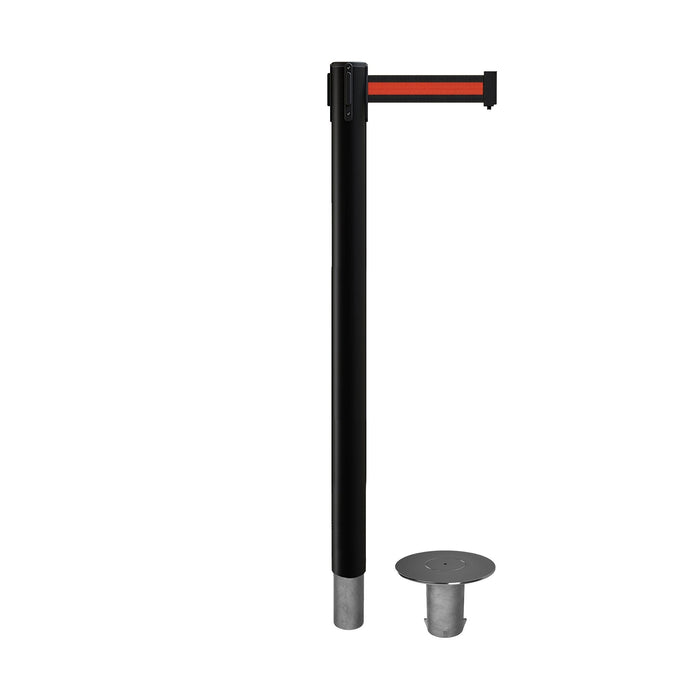 NO WEATHER TREATMENT / BLACK WITH RED HORIZONTAL STRIPE