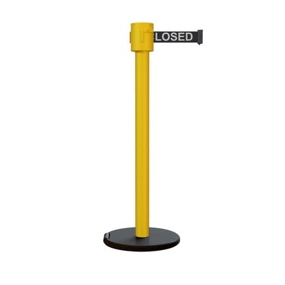 BLACK WITH "THIS LINE CLOSED" WHITE LETTERS
