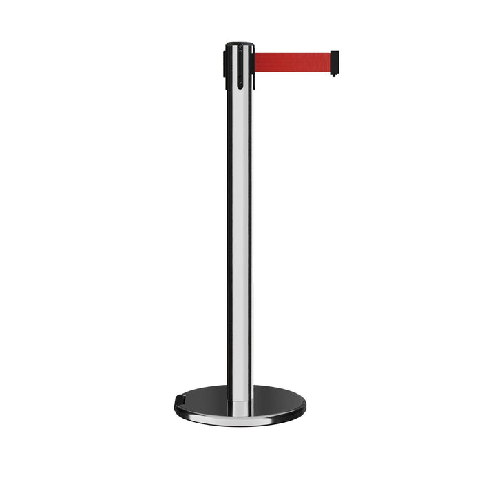 POLISHED STAINLESS STEEL / RED