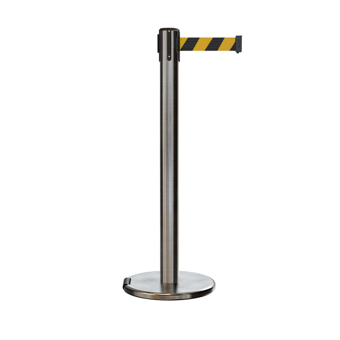 SATIN STAINLESS STEEL / BLACK & YELLOW DIAGONAL