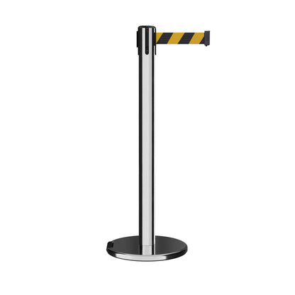 POLISHED STAINLESS STEEL / BLACK & YELLOW DIAGONAL