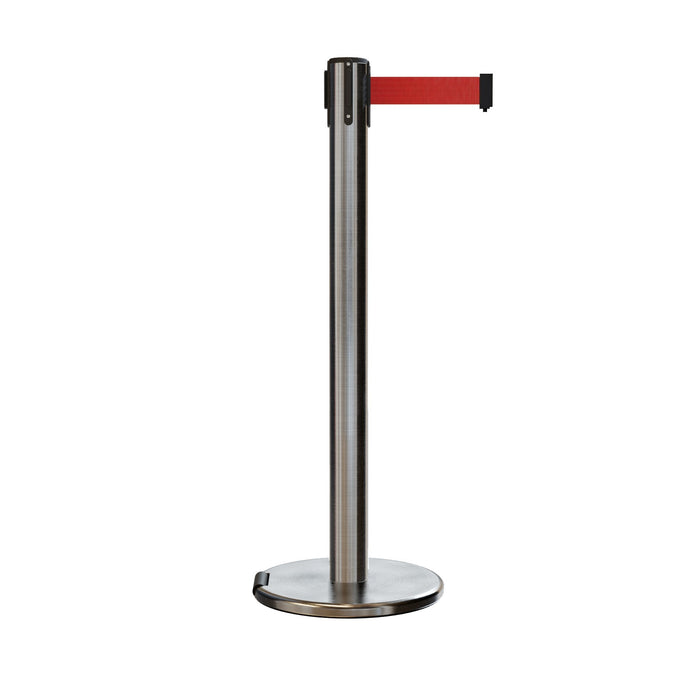 SATIN STAINLESS STEEL / RED