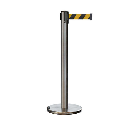 SATIN STAINLESS STEEL / BLACK & YELLOW DIAGONAL