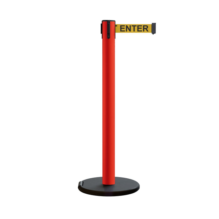 RED STEEL / YELLOW WITH "CAUTION - DO NOT ENTER" BLACK LETTERS