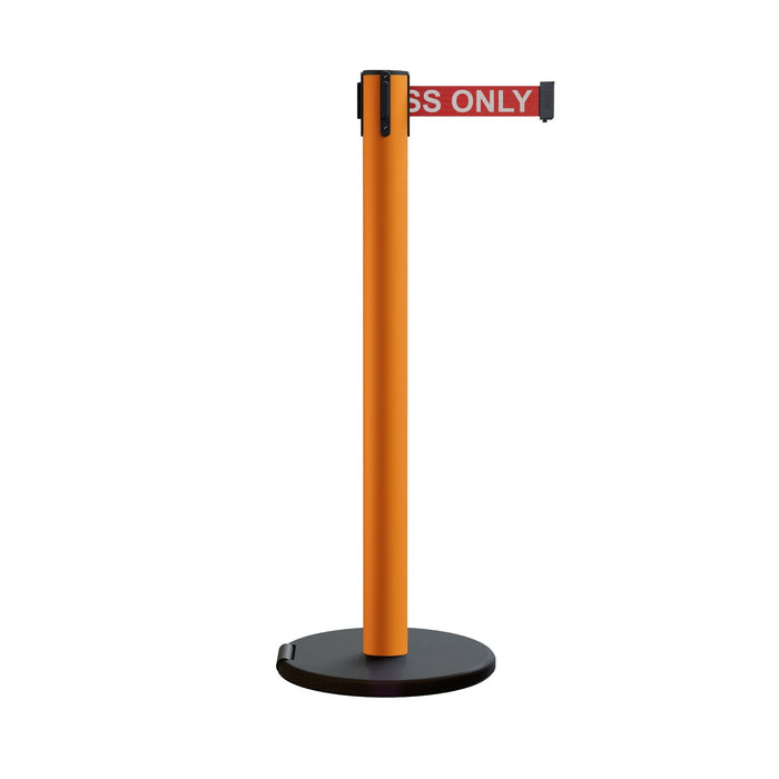 ORANGE STEEL / RED WITH "AUTHORIZED ACCESS ONLY" WHITE LETTERS